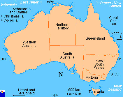 Clickable Map of Australia